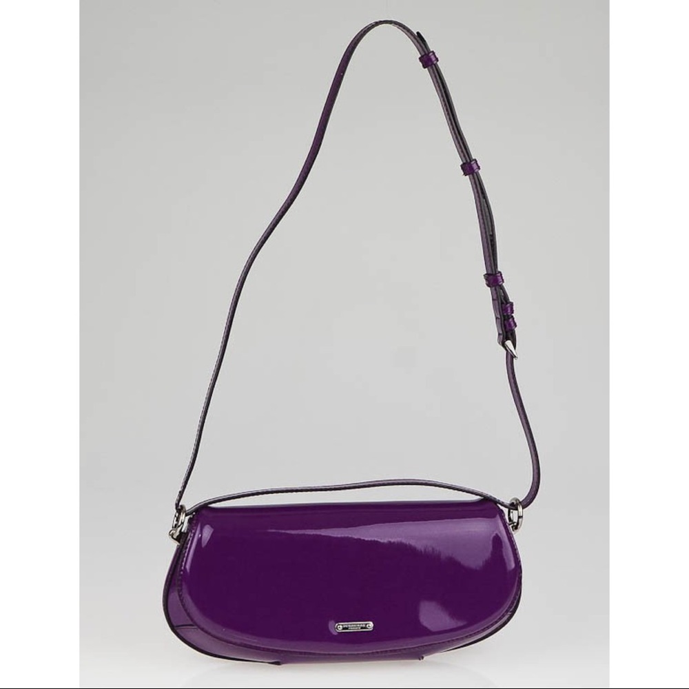 SS11 Burberry Prorsum Patent Plum Shoulder Bag